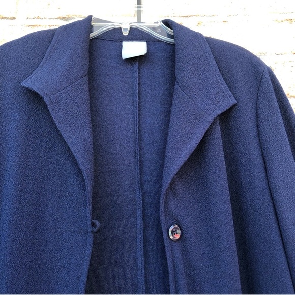 rabbit rabbit rabbit Designs 43N72Q60 Made USA Vintage Navy Long Over Dress 16P - Picture 3 of 12